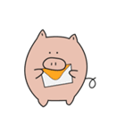 The earnest pig(English)（個別スタンプ：18）