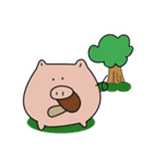 The earnest pig(English)（個別スタンプ：36）