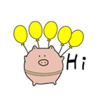 The earnest pig(English)（個別スタンプ：39）