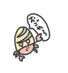 海の生き物 蝉描きスタンプ（個別スタンプ：32）