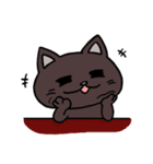 ブラックねこ ジュニア（個別スタンプ：1）