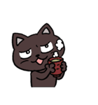 ブラックねこ ジュニア（個別スタンプ：2）