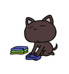 ブラックねこ ジュニア（個別スタンプ：5）