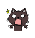 ブラックねこ ジュニア（個別スタンプ：8）