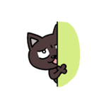 ブラックねこ ジュニア（個別スタンプ：9）