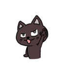ブラックねこ ジュニア（個別スタンプ：10）