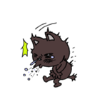 ブラックねこ ジュニア（個別スタンプ：16）