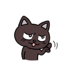 ブラックねこ ジュニア（個別スタンプ：17）