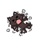ブラックねこ ジュニア（個別スタンプ：30）