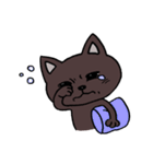 ブラックねこ ジュニア（個別スタンプ：34）