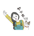 猫と私の日常（個別スタンプ：1）