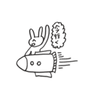 エンジョイうさぎ（個別スタンプ：24）