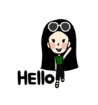 Black Long Hair girl（個別スタンプ：1）