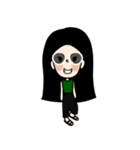 Black Long Hair girl（個別スタンプ：2）
