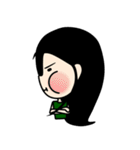 Black Long Hair girl（個別スタンプ：27）