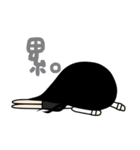 Black Long Hair girl（個別スタンプ：37）