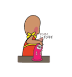 ごろごろピンクとジジ（個別スタンプ：5）