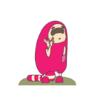 ごろごろピンクとジジ（個別スタンプ：14）