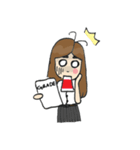 A girl in a university（個別スタンプ：7）