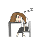 A girl in a university（個別スタンプ：10）