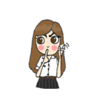 A girl in a university（個別スタンプ：28）