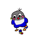 青ボタンインコスタンプ3（個別スタンプ：1）