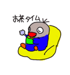 青ボタンインコスタンプ3（個別スタンプ：10）