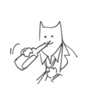 ハードボイルドねこさん（個別スタンプ：34）