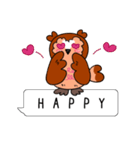 フクロウと一緒！吹き出しスタンプ（個別スタンプ：6）
