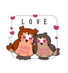 フクロウと一緒！吹き出しスタンプ（個別スタンプ：9）