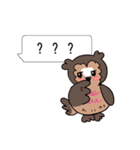 フクロウと一緒！吹き出しスタンプ（個別スタンプ：22）