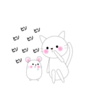 しろハムとにゃんこ 1（個別スタンプ：37）