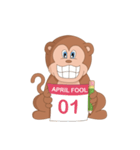 Monkey in April fool（個別スタンプ：1）