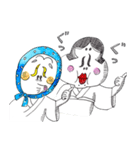 おかめ、ひょっとこ、きつねさん（個別スタンプ：2）