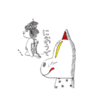 おかめ、ひょっとこ、きつねさん（個別スタンプ：6）