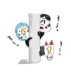 おかめ、ひょっとこ、きつねさん（個別スタンプ：10）