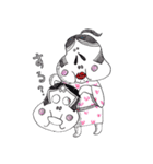 おかめ、ひょっとこ、きつねさん（個別スタンプ：20）