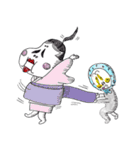 おかめ、ひょっとこ、きつねさん（個別スタンプ：27）