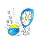 おかめ、ひょっとこ、きつねさん（個別スタンプ：32）