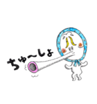 おかめ、ひょっとこ、きつねさん（個別スタンプ：40）