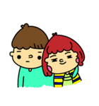 Meng stay red with green couple（個別スタンプ：3）