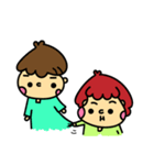 Meng stay red with green couple（個別スタンプ：8）
