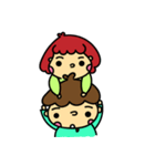 Meng stay red with green couple（個別スタンプ：10）