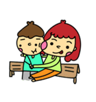 Meng stay red with green couple（個別スタンプ：11）