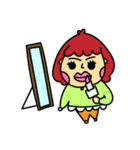 Meng stay red with green couple（個別スタンプ：13）