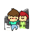 Meng stay red with green couple（個別スタンプ：14）