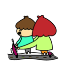 Meng stay red with green couple（個別スタンプ：21）