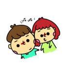 Meng stay red with green couple（個別スタンプ：27）