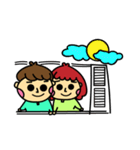 Meng stay red with green couple（個別スタンプ：35）