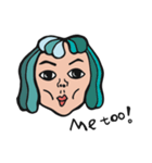 Central parting girl（個別スタンプ：8）